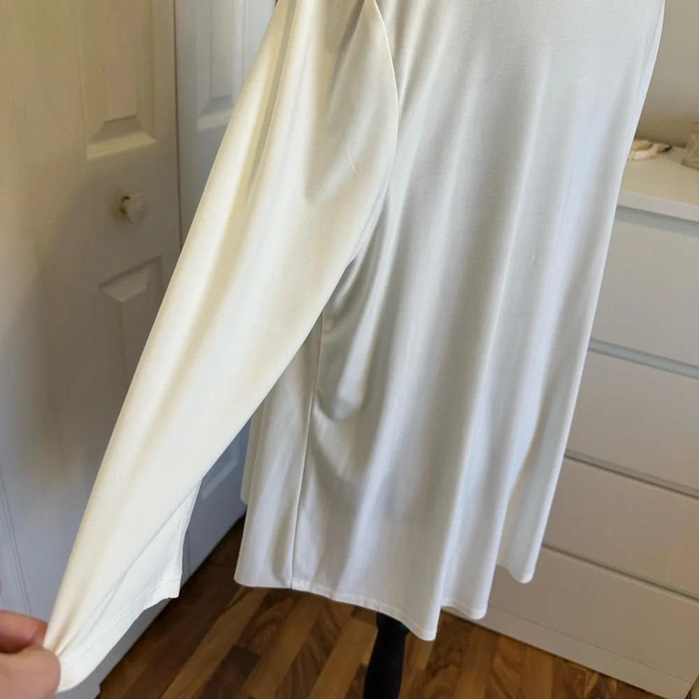R&M Richards White Women's Jacket Quarter Sleeves Size XL - Picture 7 of 13